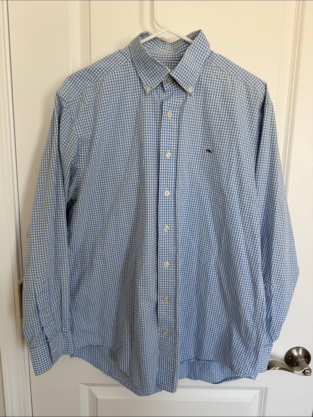 Vineyard Vines Men's Blue Check Button-Down Dress Shirt